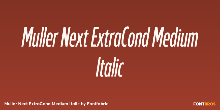 Muller Next ExtraCond Medium Italic Font Poster #1