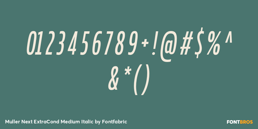Muller Next ExtraCond Medium Italic Font Poster #4