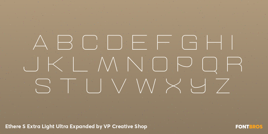 Ethere S Extra Light Ultra Expanded Font Poster #2