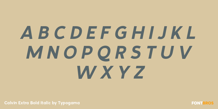 Calvin Extra Bold Italic Font Poster #2