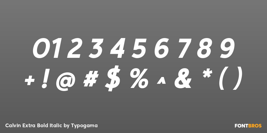 Calvin Extra Bold Italic Font Poster #4