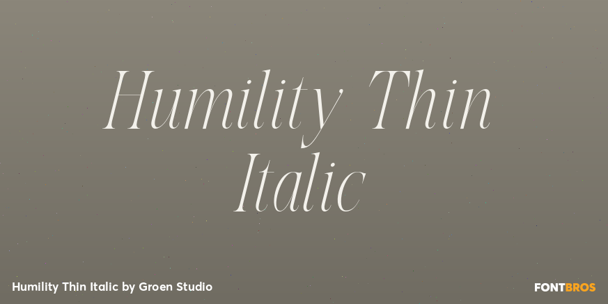 Humility Thin Italic Poster