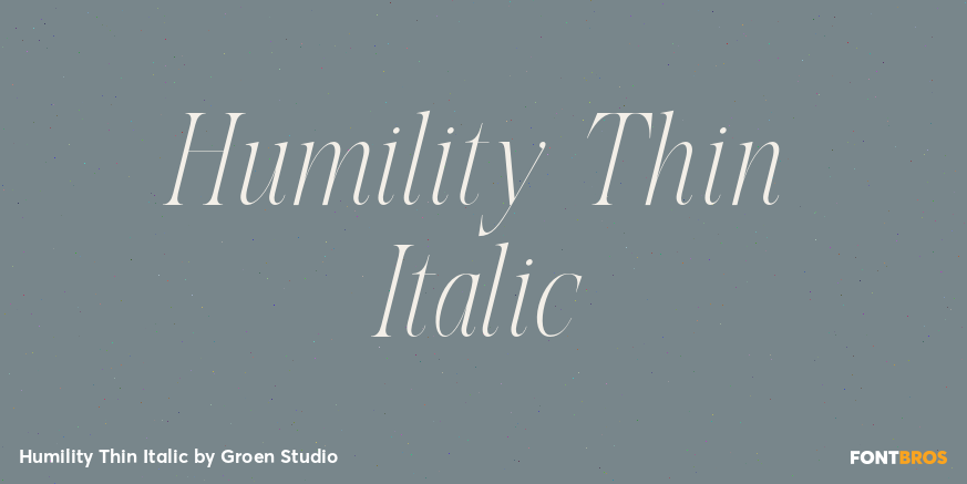 Humility Thin Italic Poster