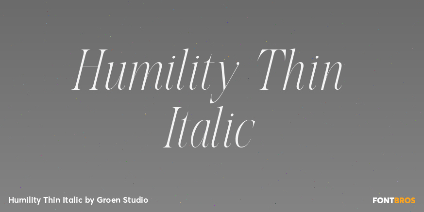 Humility Thin Italic Poster