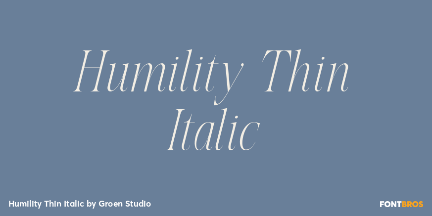 Humility Thin Italic Poster