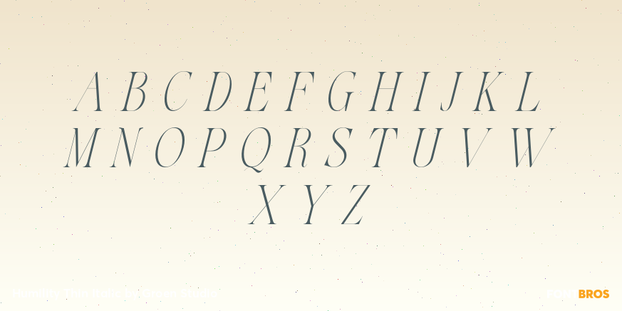 Humility Thin Italic Font Poster #2