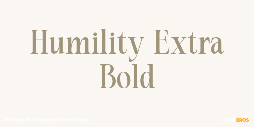Humility Extra Bold Poster