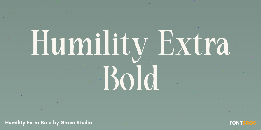 Humility Extra Bold Poster