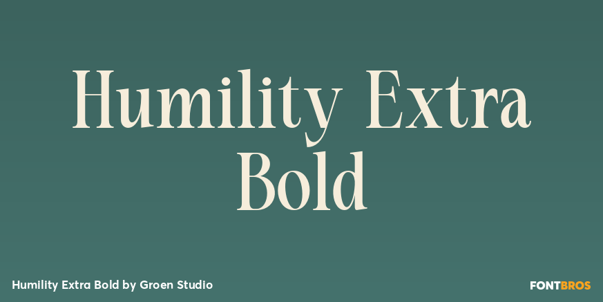 Humility Extra Bold Poster