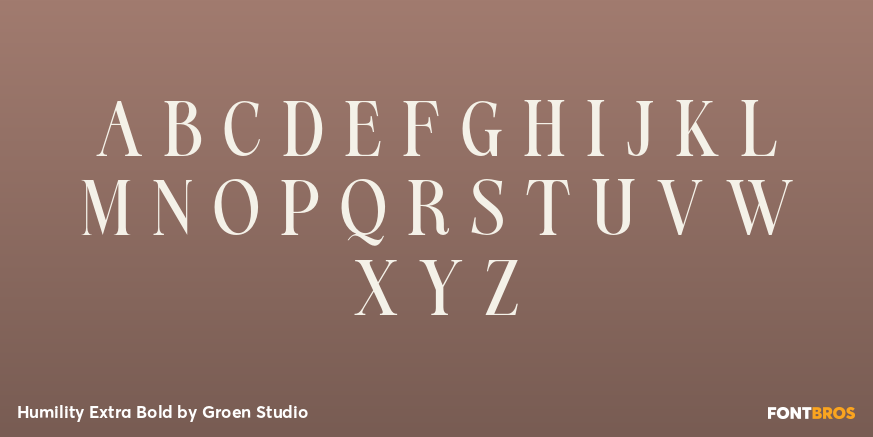 Humility Extra Bold Font Poster #2