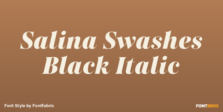 Salina Swashes Black Italic Poster