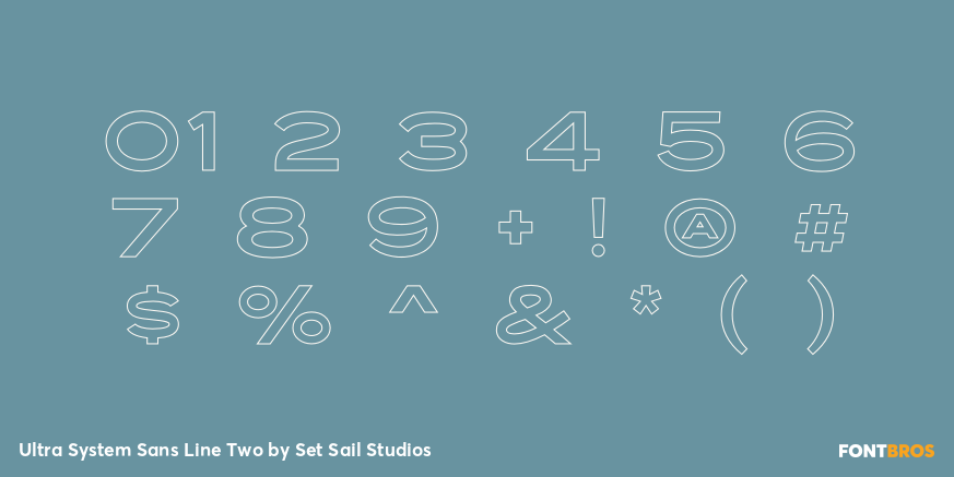 Ultra System Sans Line Two Font Poster #1