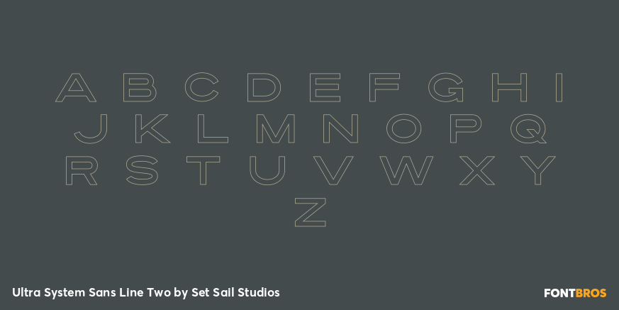 Ultra System Sans Line Two Font Poster #3