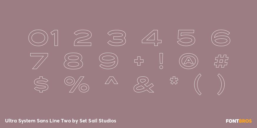 Ultra System Sans Line Two Font Poster #4