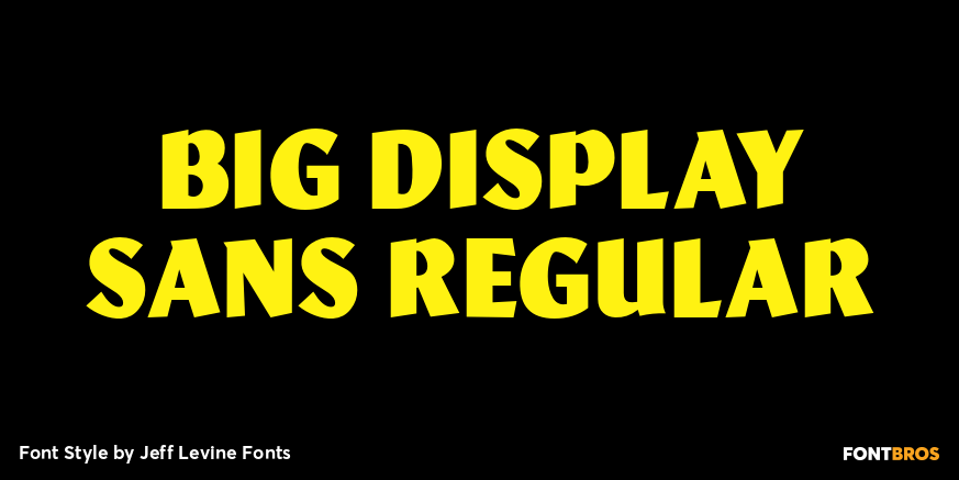 Big Display Sans Regular Poster