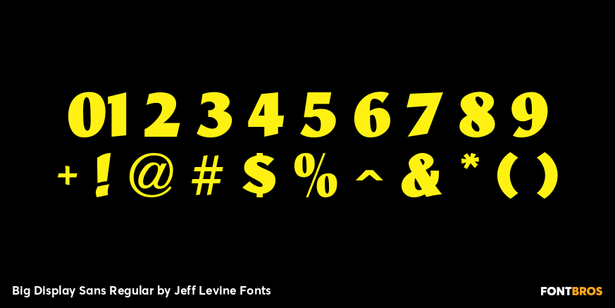Big Display Sans Regular Font Poster #1