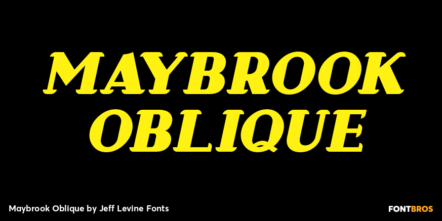 Maybrook Oblique Font Poster #1