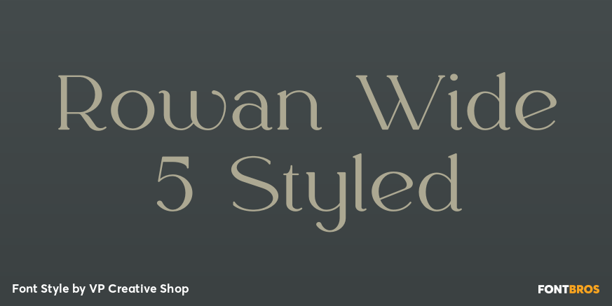Rowan Wide 5 Styled Font Poster #1
