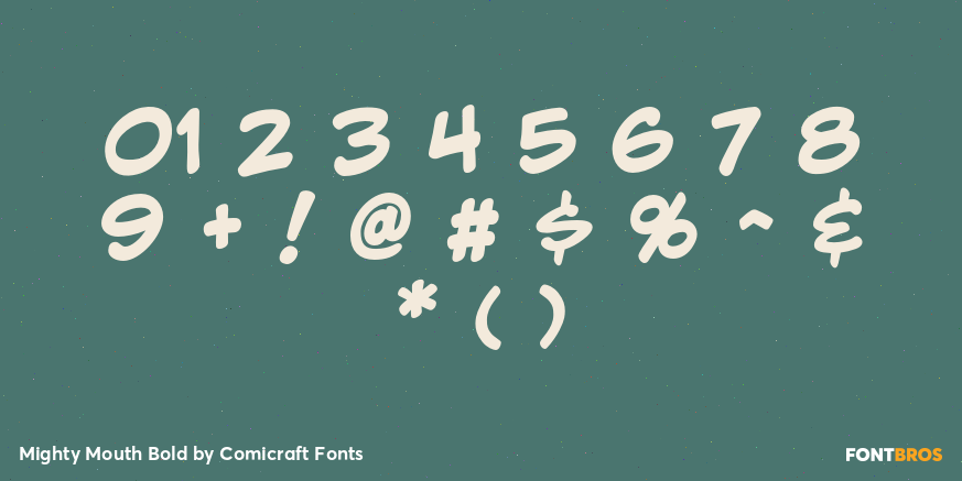 Mighty Mouth Bold Font Poster #4