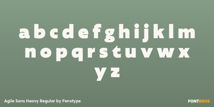 Agile Sans Heavy Regular Font Poster #3
