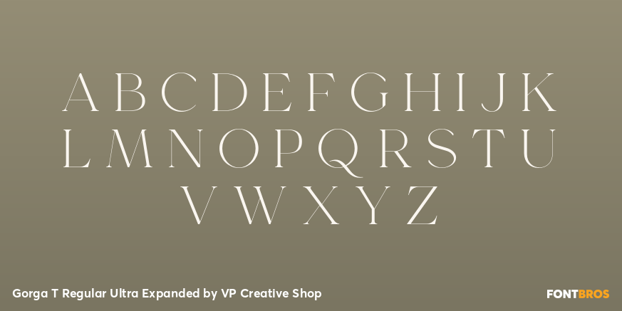 Gorga T Regular Ultra Expanded Font Poster #2