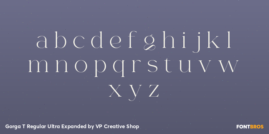 Gorga T Regular Ultra Expanded Font Poster #3
