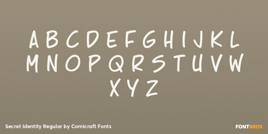 Secret Identity Regular Font Poster #2