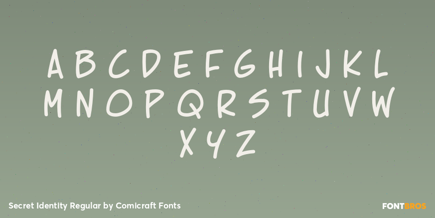 Secret Identity Regular Font Poster #1