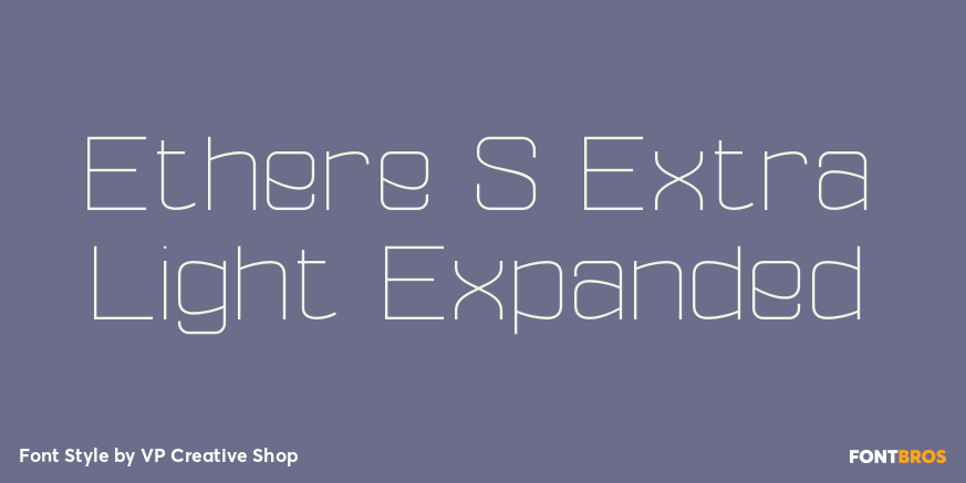Ethere S Extra Light Expanded Font Poster #1