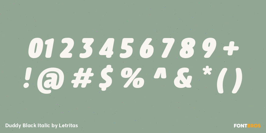 Duddy Black Italic Font Poster #1