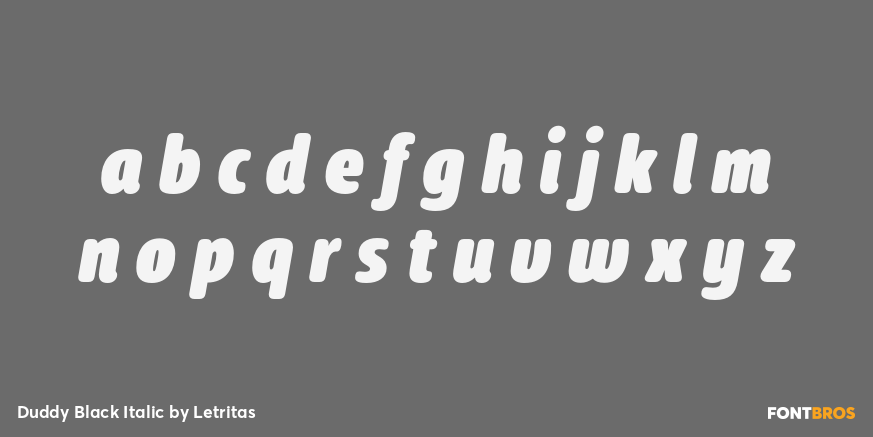 Duddy Black Italic Font Poster #3