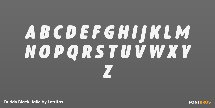 Duddy Black Italic Font Poster #1