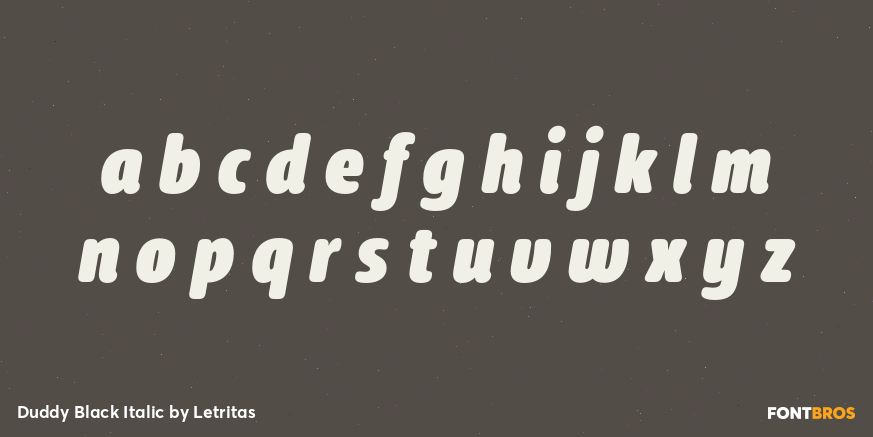 Duddy Black Italic Font Poster #1