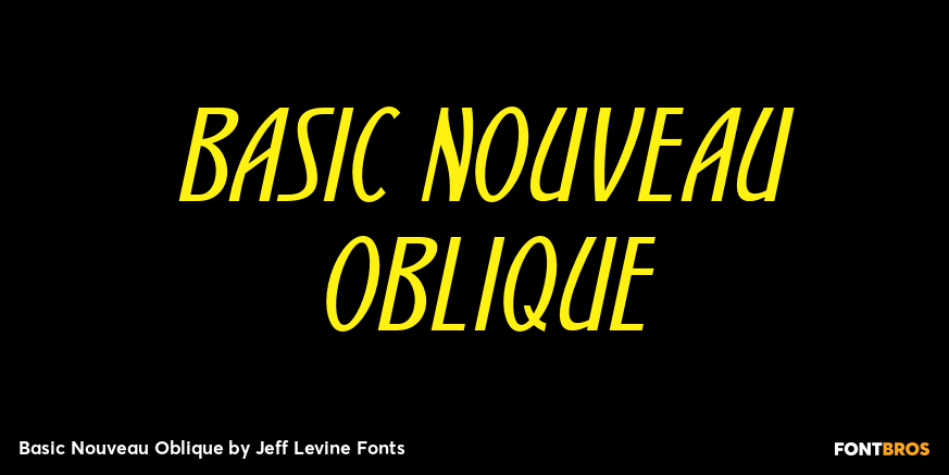 Basic Nouveau Oblique Font Poster #1