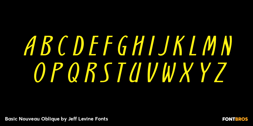 Basic Nouveau Oblique Font Poster #2