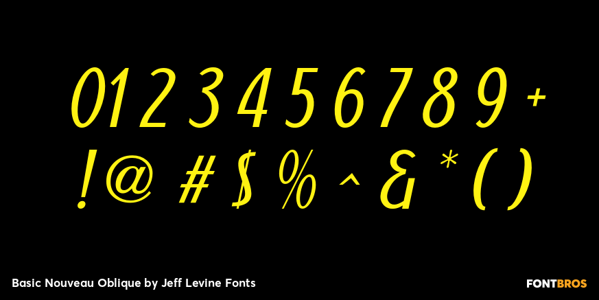 Basic Nouveau Oblique Font Poster #4