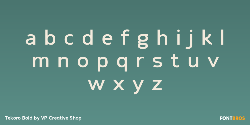 Tekoro Bold Font Poster #3