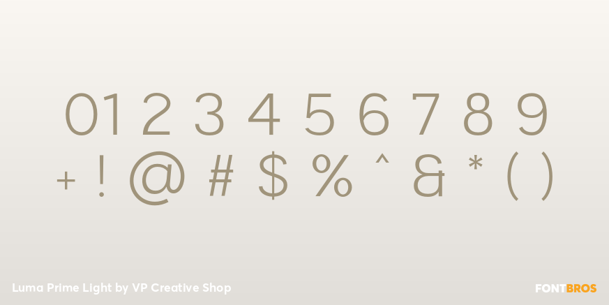 Luma Prime Light Font Poster #4