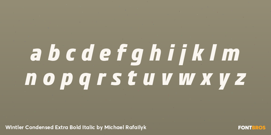 Wintler Condensed Extra Bold Italic Font Poster #1