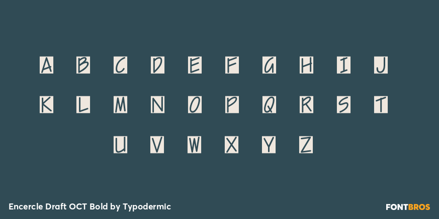 Encercle Draft OCT Bold Font Poster #3