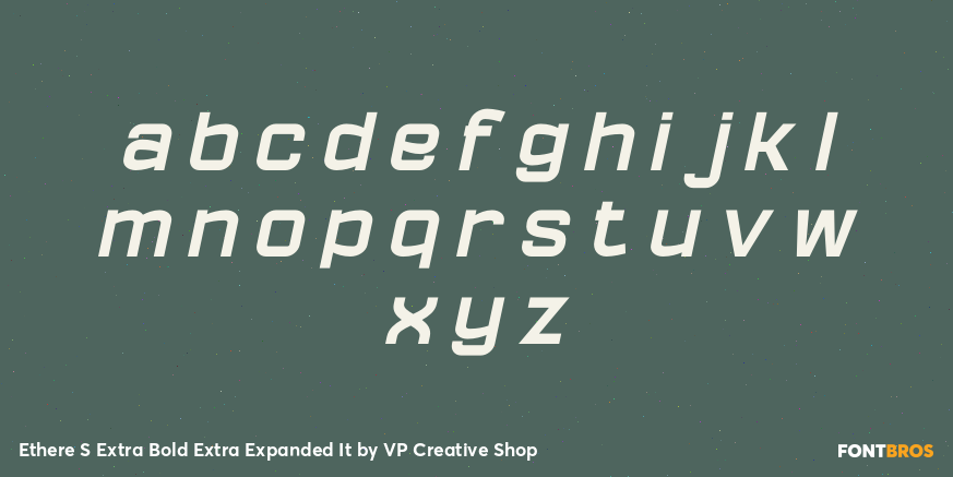Ethere S Extra Bold Extra Expanded It Font Poster #3