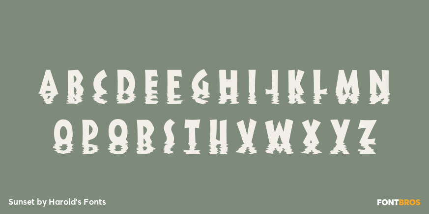 Sunset Font Poster #2