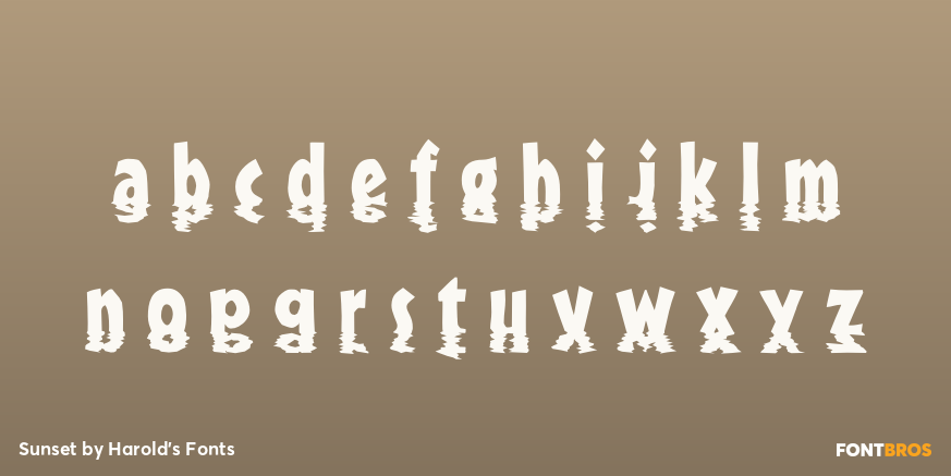 Sunset Font Poster #3