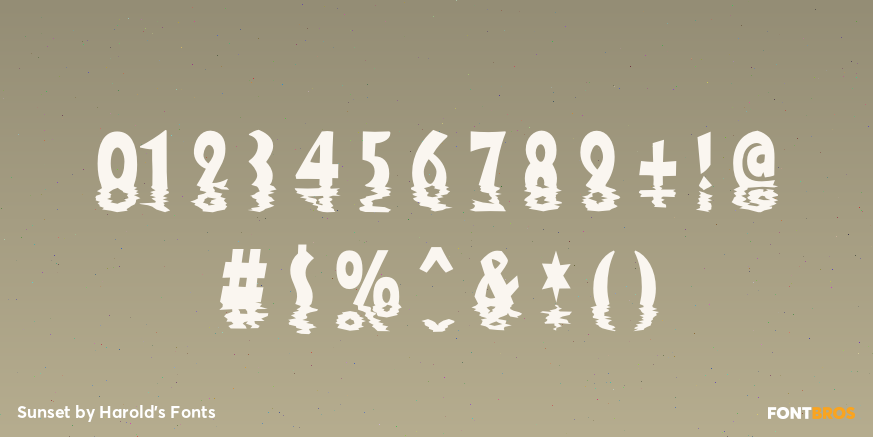 Sunset Font Poster #4