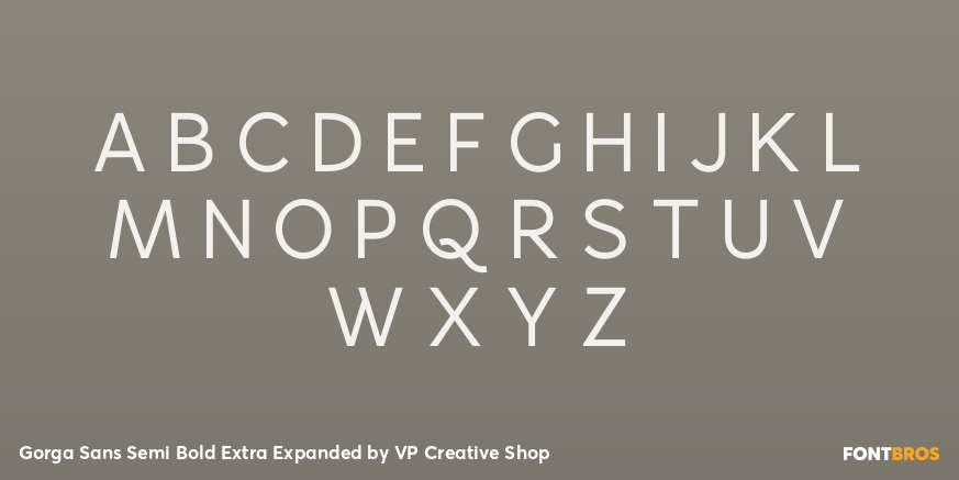 Gorga Sans Semi Bold Extra Expanded Font Poster #2