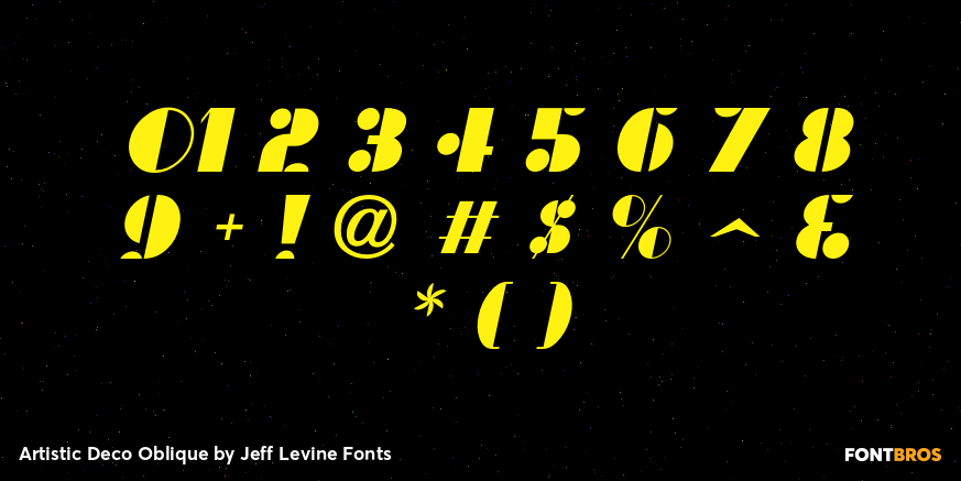 Artistic Deco Oblique Font Poster #4