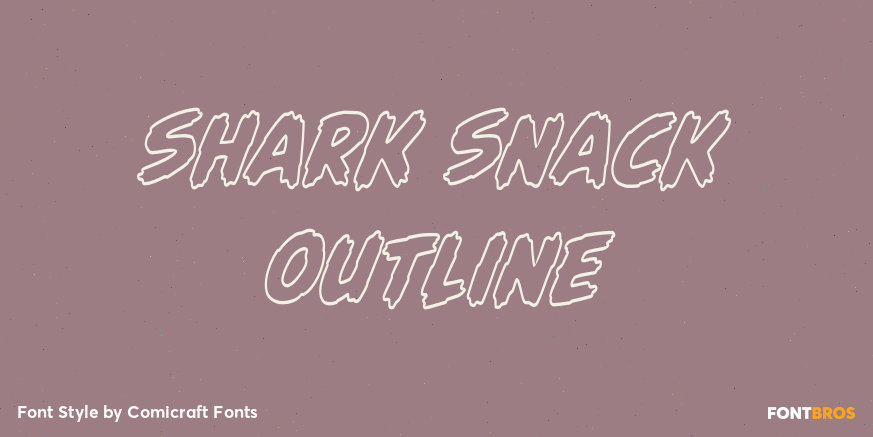 Shark Snack Outline Font Poster #1