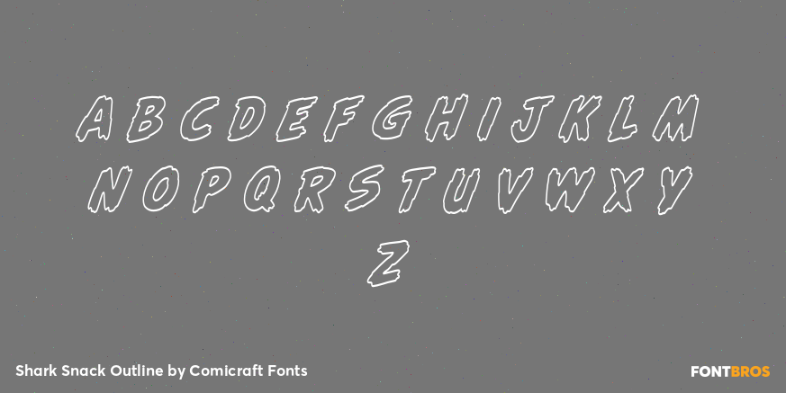Shark Snack Outline Font Poster #2