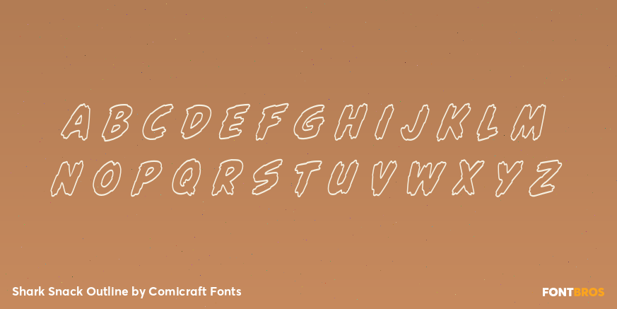Shark Snack Outline Font Poster #3