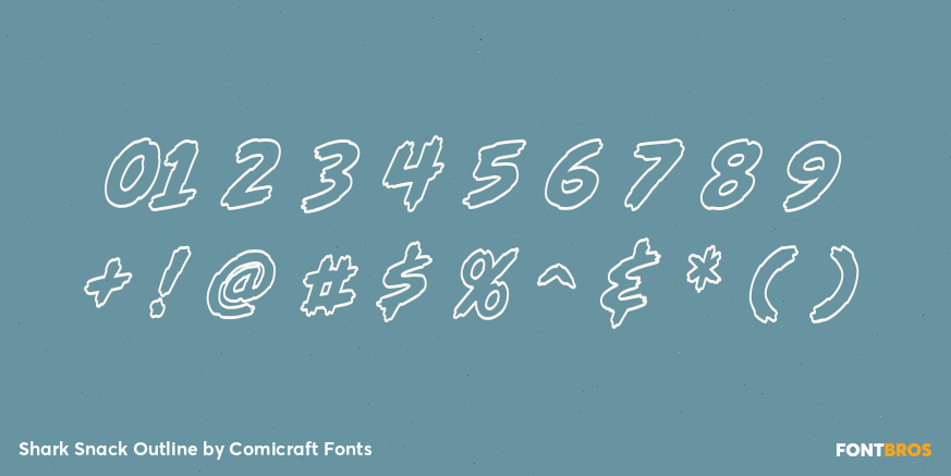 Shark Snack Outline Font Poster #4